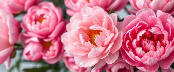 Naklejka premium Seamless floral pattern; abstract blurred peony blooms, summer nature, large flowers, artistic background, abstract, spring