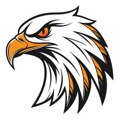 Obraz premium Powerful Eagle Head Profile Vector Illustration