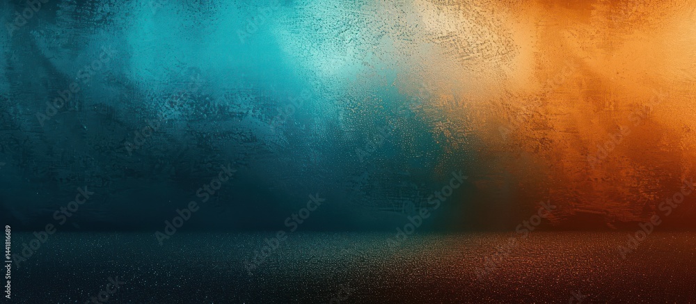 Aufkleber abstract textured background with gradient lighting blending cool blue and warm orange hues creating