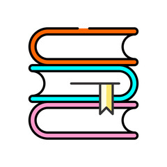 vector illustration of a set of books