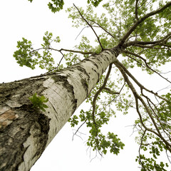 Fototapeta premium Isolated tree branch on white background.