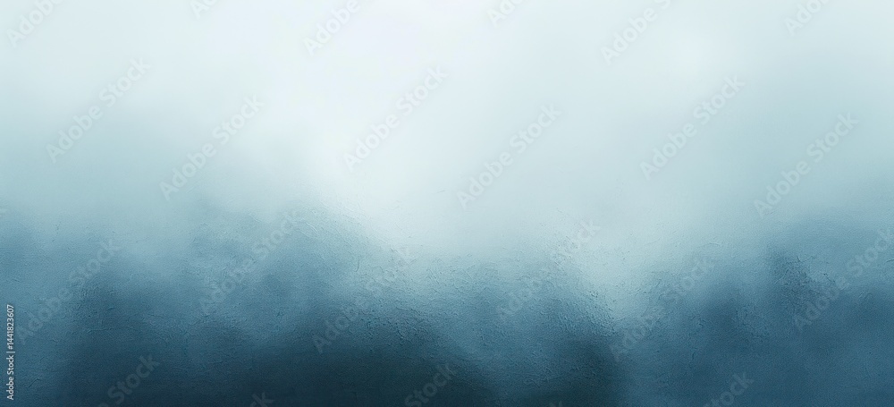 Poster abstract textured background with gradient shades of blue and light blue creating a calm and misty a