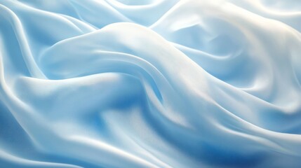 Obraz premium Light blue silk drapes, studio backdrop, texture