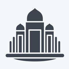 Icon Basilica. related to House symbol. glyph style. design editable