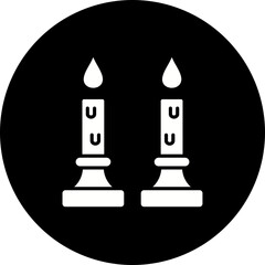 Obraz premium Candles Icon