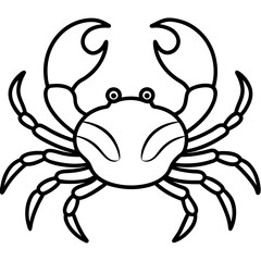 Modern One-Line Art Crab Vector