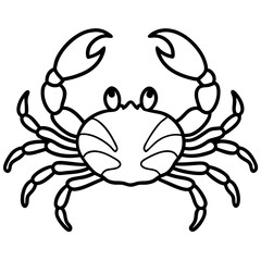 Modern One-Line Art Crab Vector