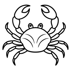 Modern One-Line Art Crab Vector