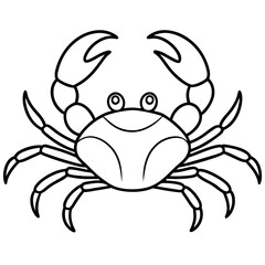 Modern One-Line Art Crab Vector