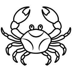 Modern One-Line Art Crab Vector