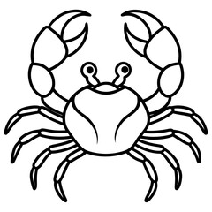 Modern One-Line Art Crab Vector