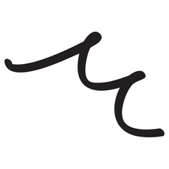 手書きの驚きマーク　漫符　絵文字　1個