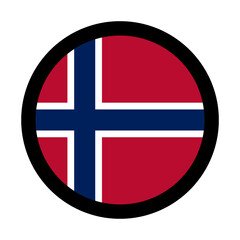 Obraz premium Norway flag vector isolated on transparent background