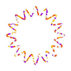 ステンドグラス風吹き出し　三角形模様　丸みのあるギザギザした形