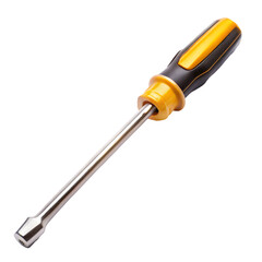 One screwdriver on transparent background