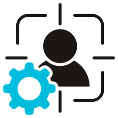 Personalization Glyph Blue Grey Icon