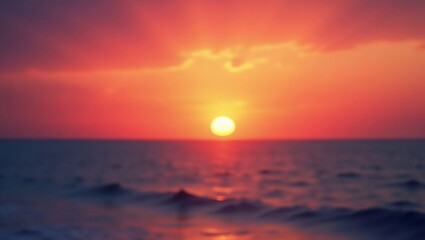 Fototapeta premium Serene Ocean Sunset with Gentle Waves