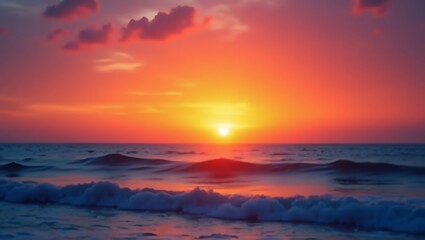 Dreamy Coastal Sunset with Warm Tones