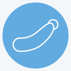 Icon Zucchini. related to Fruits and Vegetables symbol. blue eyes style. editable