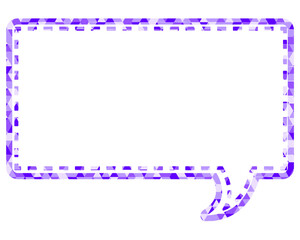 ステンドグラス風吹き出し　三角形模様　四角形