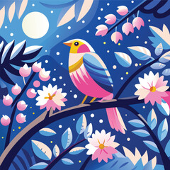 Fototapeta premium seamless pattern with birds vector