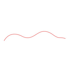 red curved line illustration