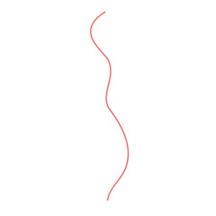 red curved line illustration