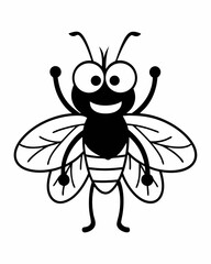 illustration of cartoon bee