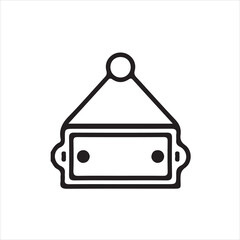 Simple Line Drawing of a Decorative or Functional Hanging Device