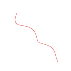 red curved line illustration