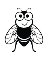 bee cartoon character vector