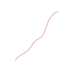 red curved line illustration
