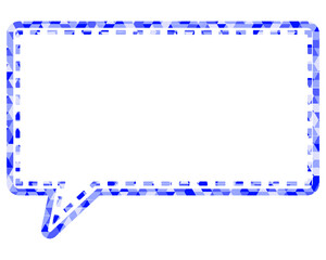 ステンドグラス風吹き出し　三角形模様　四角形