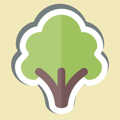 Sticker Broccoli. related to Fruits and Vegetables symbol. editable