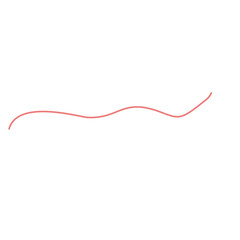 red curved line illustration