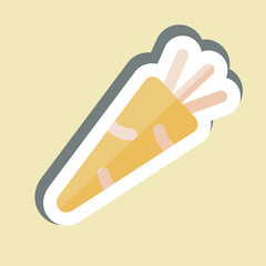 Sticker Carrot. related to Fruits and Vegetables symbol. editable