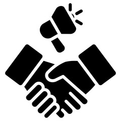 Relationship Marketing Glyph Icon