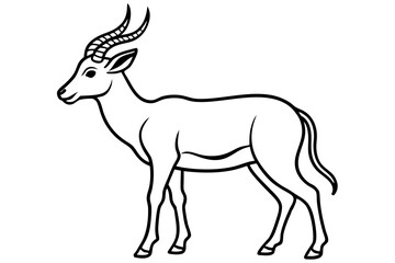 Obraz premium Elegant Markhor Line Art