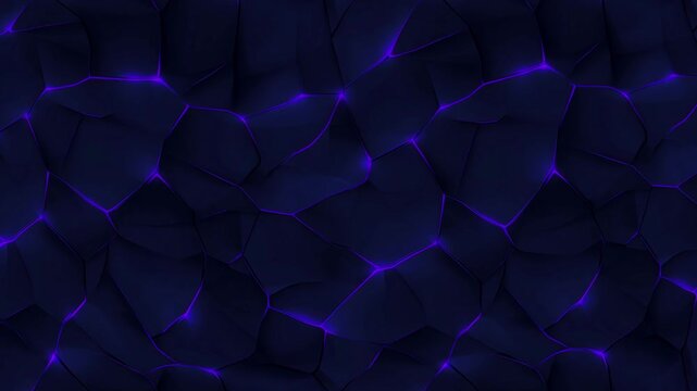 Abstract Dark Blue Tiles with Purple Glow Loop Background