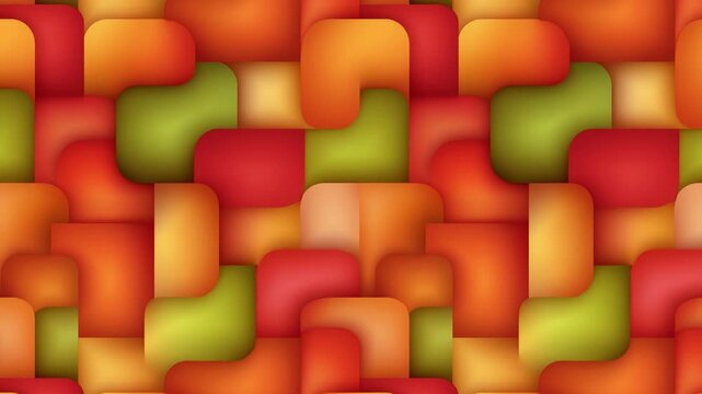 Abstract Rounded Tiles Looped Animation Background