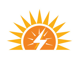 Gold sun icon vector illustration, a bright summer design symbol with a star-like shape for web and business use