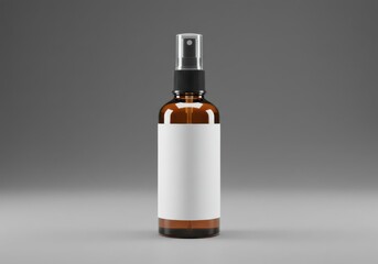Amber bottle with spray mockup