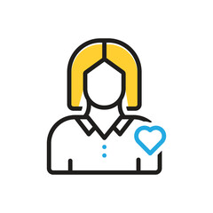 Multi color icon for herself