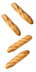 Falling Bread isolated on transparent background