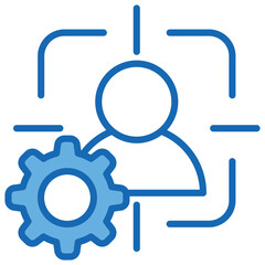 Personalization Blue White Icon