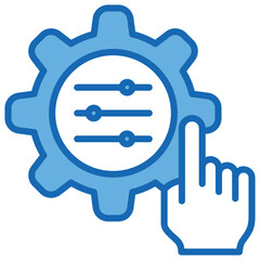 Customization Blue White Icon