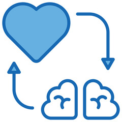 Emotional Connection Blue White Icon