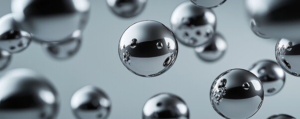 A collection of reflective spheres creating a mesmerizing visual effect.