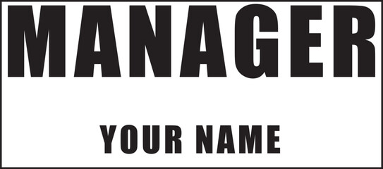 Manager Nameplate