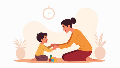 Grandma joyfully playing with toddler in cozy living room, family bond